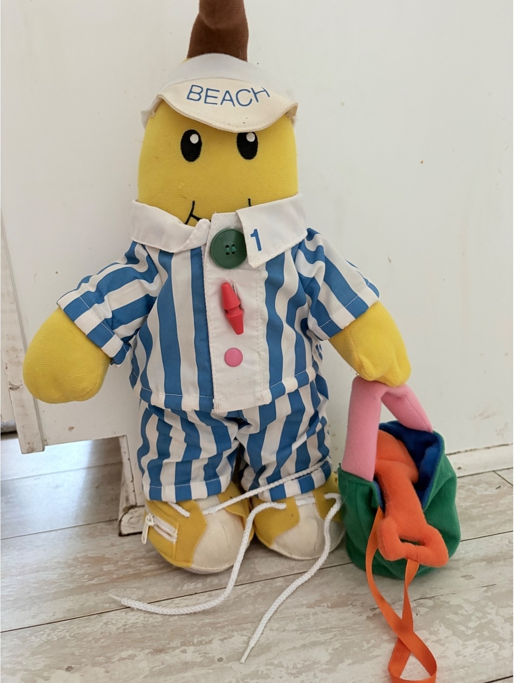 Vintage 1995 Bananas in Pyjamas B1 Beach Patrol Learn to Dress Plush TOMY